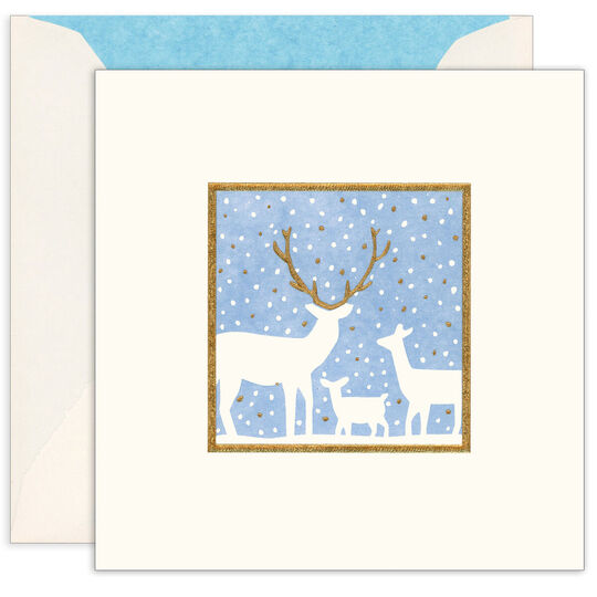 Deer Family Holiday Cards with Inside Imprint
